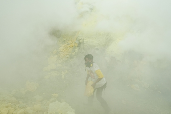 Sulfur miner - Indonesia